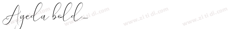 Ageda bold字体转换